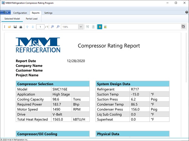 Generate Compressor Report